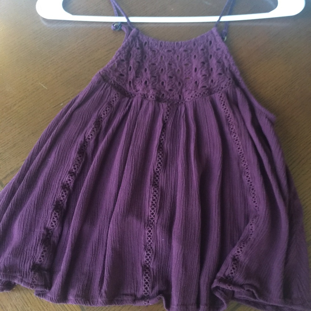 Maroon Lace Tank